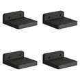 thumbnail image 1 of CSSJKYJ 4 Pack Small Floating Shelves, 5x5 Inches Wall Shelf, Rustic Wood Small Wall Mounted Shelves for Bedroom, Living Room, Kitchen, Bathroom Decor (Black), 1 of 6