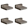 thumbnail image 1 of CSSJKYJ 4 Pack Small Floating Shelves, 5x5 Inches Wall Shelf, Rustic Wood Small Wall Mounted Shelves for Bedroom, Living Room, Kitchen, Bathroom Decor (Brown), 1 of 7