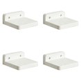 thumbnail image 1 of CSSJKYJ 4 Pack Small Floating Shelves, 5x5 Inches Wall Shelf, Rustic Wood Small Wall Mounted Shelves for Bedroom, Living Room, Kitchen, Bathroom Decor (White), 1 of 7