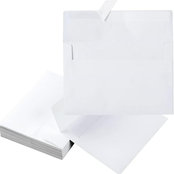 CSSJKYJ 40 Pack Stay Flat Rigid Photo & Document White Cardboard Mailers, 6 x 8 Inches, Self Seal Adhesive Flap.