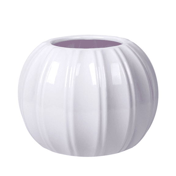 CSSJKYJ 5.5 Inch Ceramic Pumpkin Vase Large Artificial Fake White Pumpkin Flower Vase Decorative Plant Pots for Fall Autumn Halloween Thanksgiving Farmhouses Home Room Office Decorations