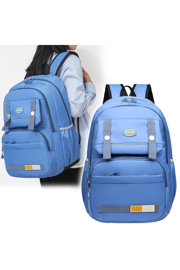 Backpack for Study Lightweight Water-Resistant Men Bookbag with Computer Compartment Fits 17" Laptop,Blue