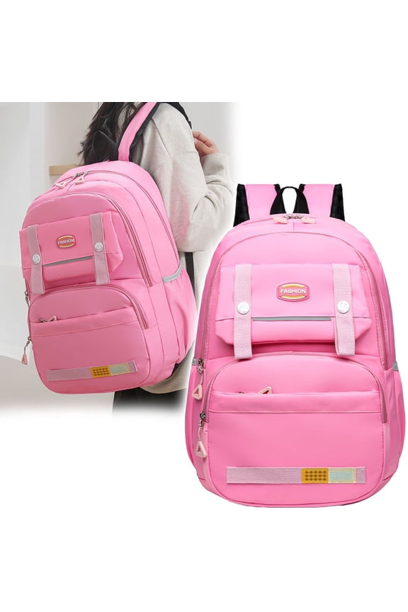 Backpack for Study Lightweight Water-Resistant Men Bookbag with Computer Compartment Fits 17" Laptop,Pink