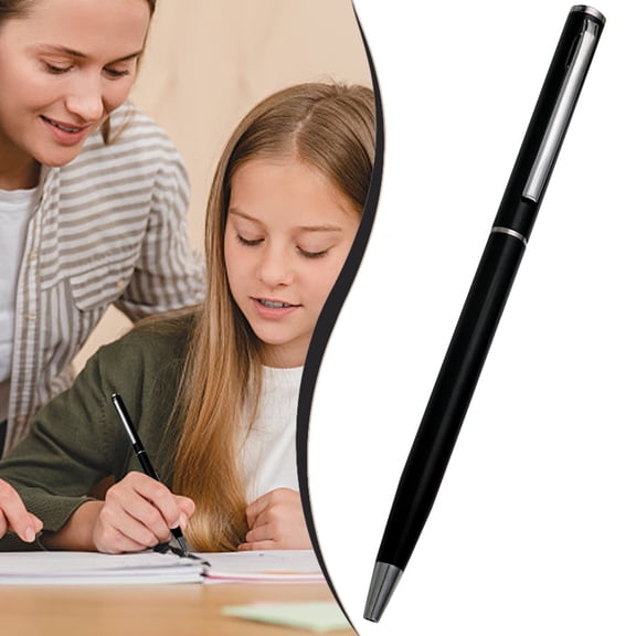 CSSJKYJ Ballpoint Pens Black Ink - Metal 0.7mm Medium Point Smooth Writing Click Pens Bulk, Bulk Retractable Nice Pen for College Woker Nurse Men Women(Matte Black)