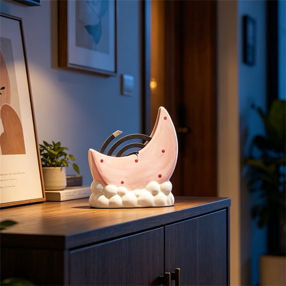 CSSJKYJ Ceramic Cute Kawaii Coil Holder – Indoor Home Use Fresh & Anti Scalding Heat Incense Burner Stand for Coils(Pink)