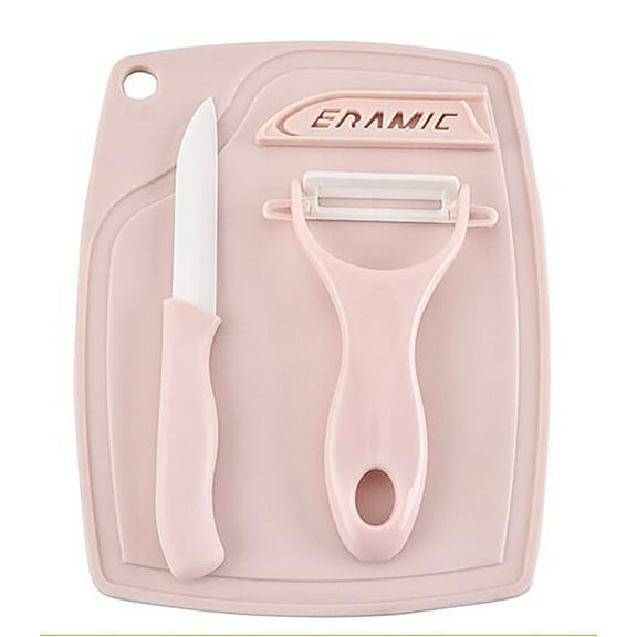 CSSJKYJ Ceramic Peeler Set(3 PCS),Multifunctional Kitchen Tool,Non-Scratch on Fruits/Vegetables,Suitable for Home Kitchens Pink