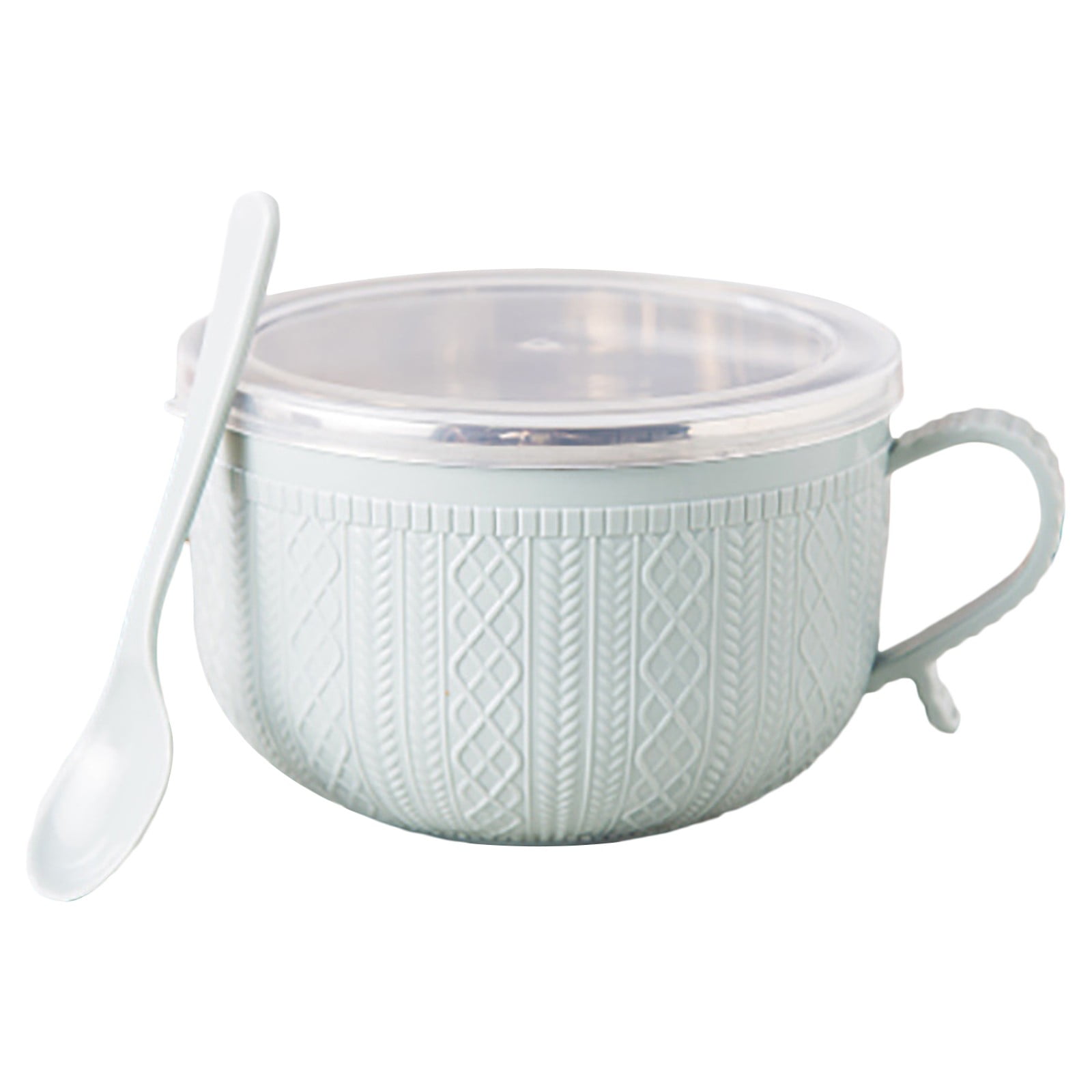 CSSJKYJ Ceramic Soup Mugs with Handles and Lids,25 OZ Soup Cups Set of ...