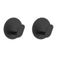 thumbnail image 1 of CSSJKYJ Circular Adhesive Hooks - 2 Pack Towel/Coat Hooks Wall Hook Stick on Bathroom or Kitchen (Matte Black, Stainless Steel), 1 of 2