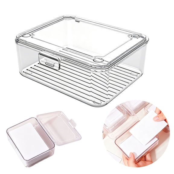 CSSJKYJ Clear Plastic Stackable Storage Bin with Lids, Pantry Organizers and Storage Containers Fridge Organizer Bins Kitchen Cabinet Organizer Bin for Organizing Under Sink Refrigerator.