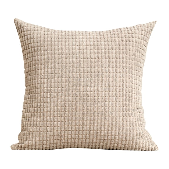 CSSJKYJ Corduroy Corn Kernel Lumbar Support Pillow,Soft Lumbar Cushion Cover with Corn Kernel Filling,Ergonomic, Comfortable, Supportive,Perfect for Home, Office, Travel Khaki