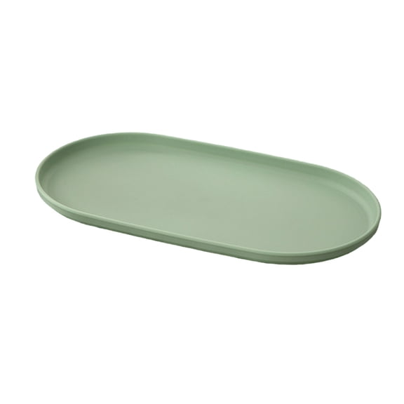 CSSJKYJ Fast Food Serving Trays, 11.8x6.45in Oval Reusable Restaurant Serving Trays for Kitchen Restaurant Coffee Fruit Burger(Light Green)