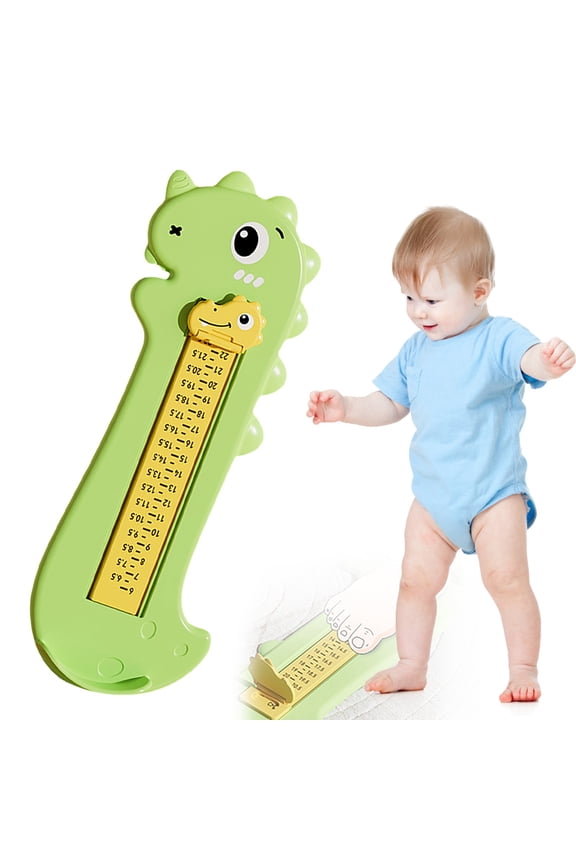 Foot Measurement Device, Shoe Size Gauge Foot Measuring Ruler Tools for Household Famliy Shoe Sizer Measurer,Green
