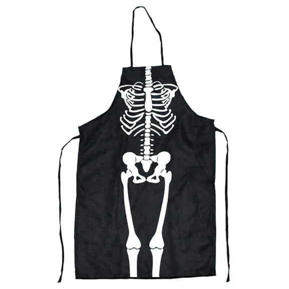 CSSJKYJ Gothic Skeleton Baking Apron for Women,Man Baking Gift for Halloween Party,Adjustable Kitchen Apron with 2 Pocket Oil and Water Resistant