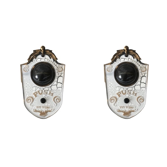 CSSJKYJ Halloween Doorbell Decoration, Lightup Eyeball Doorbell with Scary Sounds, Trick or Treat Event, Halloween Decorations for Indoor & Outdoor,White