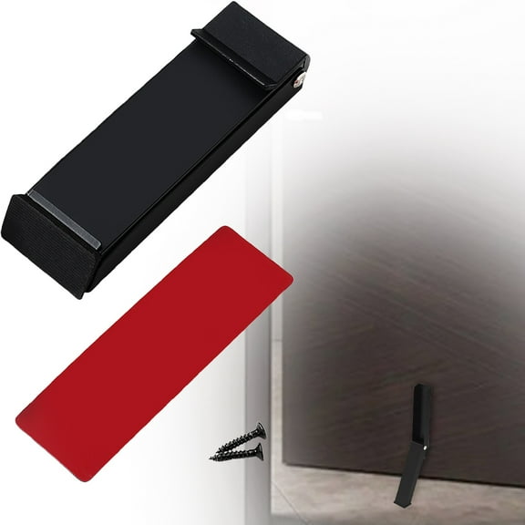 CSSJKYJ Heavy Duty Foldable Kickdown Door Stopper, Brushed Stainless Steel Kick Down Holder for Bottom of Door, Wall Protector for Gaps Under 10cm, No Bending Operation (1 Pack)