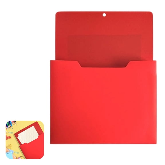 CSSJKYJ Magnetic Wall File Organizer Magnetic Wall File Holder Refrigerator Magazine Holder for Mail Letters Paper(Red,Vertical-large)