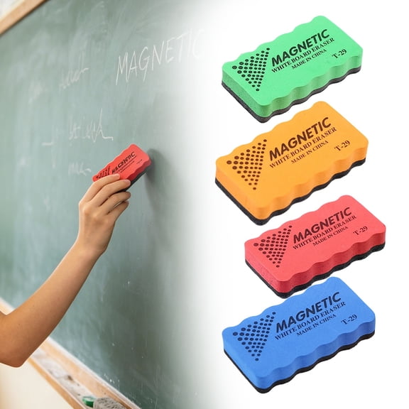 CSSJKYJ Magnetic White Board Eraser, 1 Pack Multi Color Dry Erase Eraser, Streak-Free Non-Scratch Foam Eraser for Glass Whiteboard Classroom Office Home