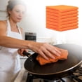 thumbnail image 1 of CSSJKYJ Microfiber Cleaning Cloth for Kitchen Housekeeping Dish Electronics Dust Rags Thick Lint Free Car Wash DryingTowel (12"x12") Orange-1 Pack, 1 of 9