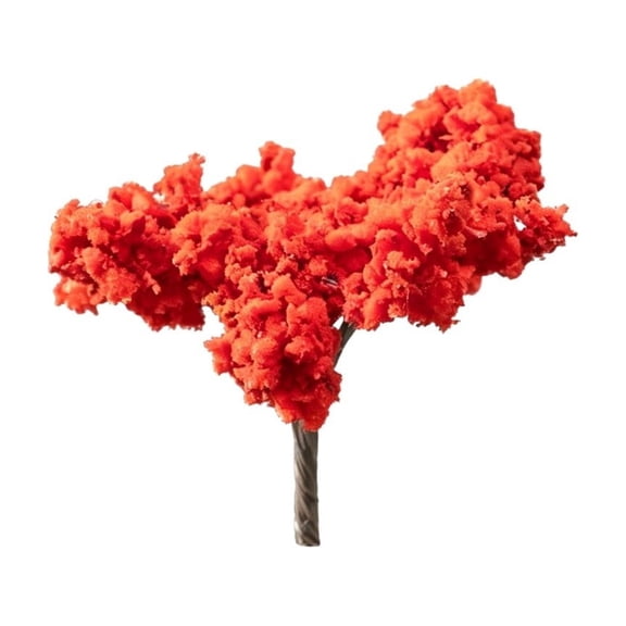 CSSJKYJ Miniature Tree Figurine for Garden & Single Resin Plant Decor (Red Maple)