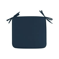 CSSJKYJ Outdoor Chair Cushions Set of 1, Patio Cushions for Outdoor Furniture,Waterproof Patio Chair Cushions with Ties, Memory Foam Outdoor Seat Cushion, 16"x16" (Navy)