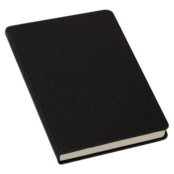 CSSJKYJ PU Leather Notebook, Ribbon Bookmark and A5 Size,100 Sheets 200 Pages Dot Grid Texture Notebook for Writing Journaling and Note Taking,Black