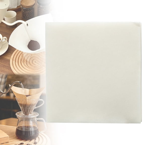 CSSJKYJ Pre-folded Pour Over Coffee Filter, Set of 40, Natural Unbleached Square Disposable Coffee Filter Papers for Pour-Over Coffee Maker Drippers and MoreWhite