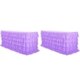 thumbnail image 1 of CSSJKYJ Purple Table Skirt Tutu Ruffled Tablecloth for Classroom Teacher Desk Skirt Supplies for Princess Women Birthday Party Cake Dessert Decorations, 6FT（2pcs）, 1 of 6
