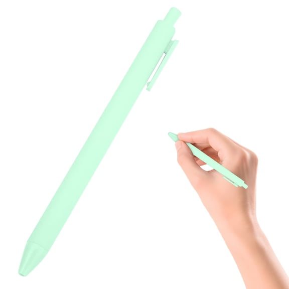 CSSJKYJ Retractable Ballpoint Gel Pen, 0.5mm Fine Point Black Ink Retro Color Smooth Writing Cute Pens for Office Home Supplies Journaling Notebook,Light Green