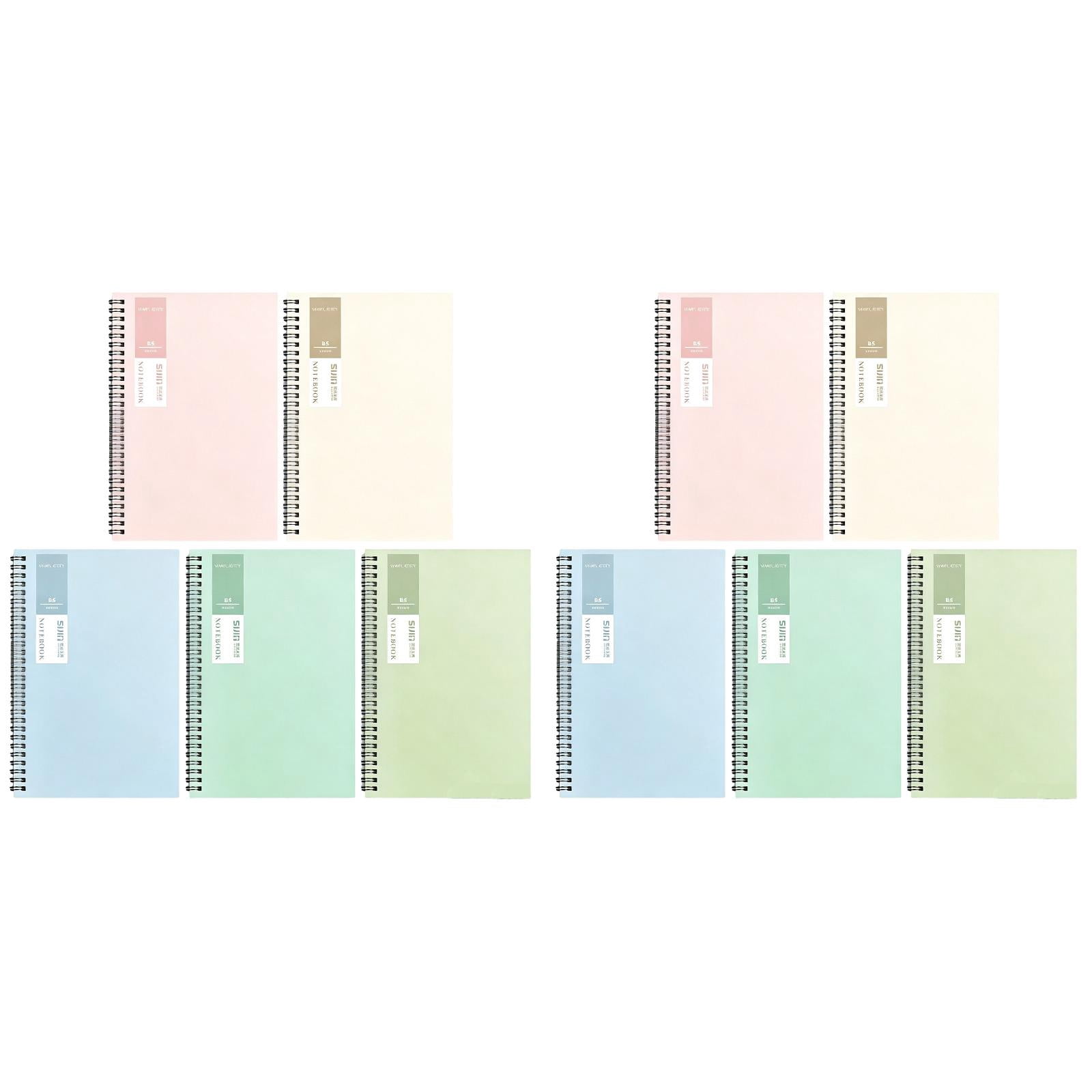 CSSJKYJ Spiral Lined Notebook,10 Pack 5.8'' x 8.3'' A5 Campus Soft Ring ...