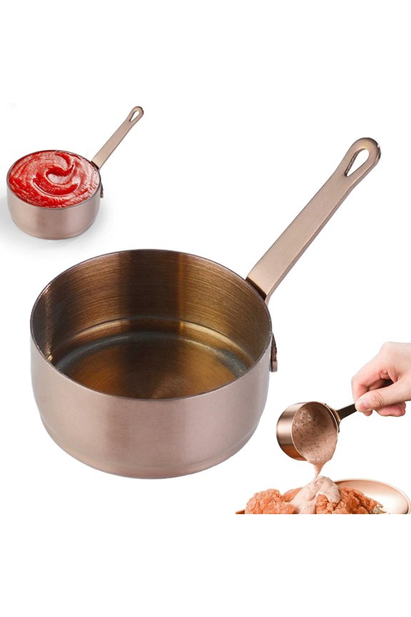 Stainless Saucepan Small Warming Pots with Lids Induction Cooktop Compatible Cooking Pots for Boiling Melting Simmering