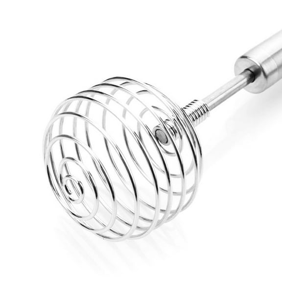 CSSJKYJ Stainless Steel Spiral Egg Beater Whisk - Efficient Hand Mixer with Comfortable Grip, Ideal for Baking, Cooking, Mixing & Beverage Prep, Essential Kitchen Tool Silver