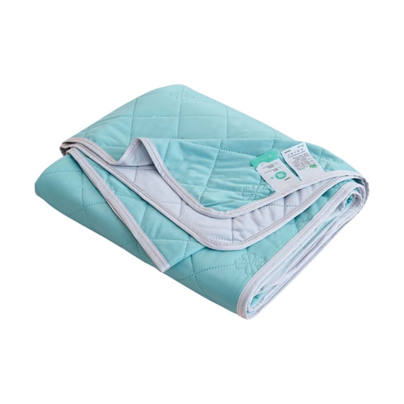 CSSJKYJ Summer Ice & Mugwort Air Conditioning Quilt, Double-Sided Cool Design Soft Fluffy Cooling Blanket for Night Sweats Hot Sleeper, Dark Green, 79x59inch