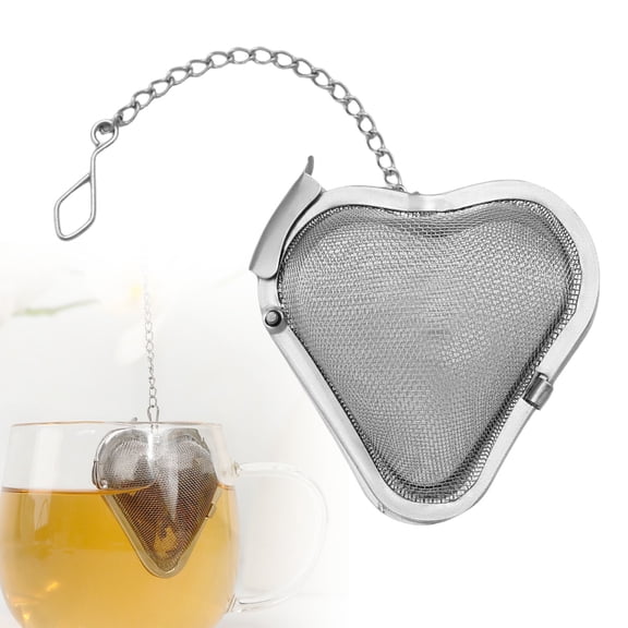 CSSJKYJ Tea Infusers, Magical Cat Tea Steeper, Stainless Steel Heart Shaped Tea Ball, Loose Tea Infuser Gift for Tea Lovers (Silver)