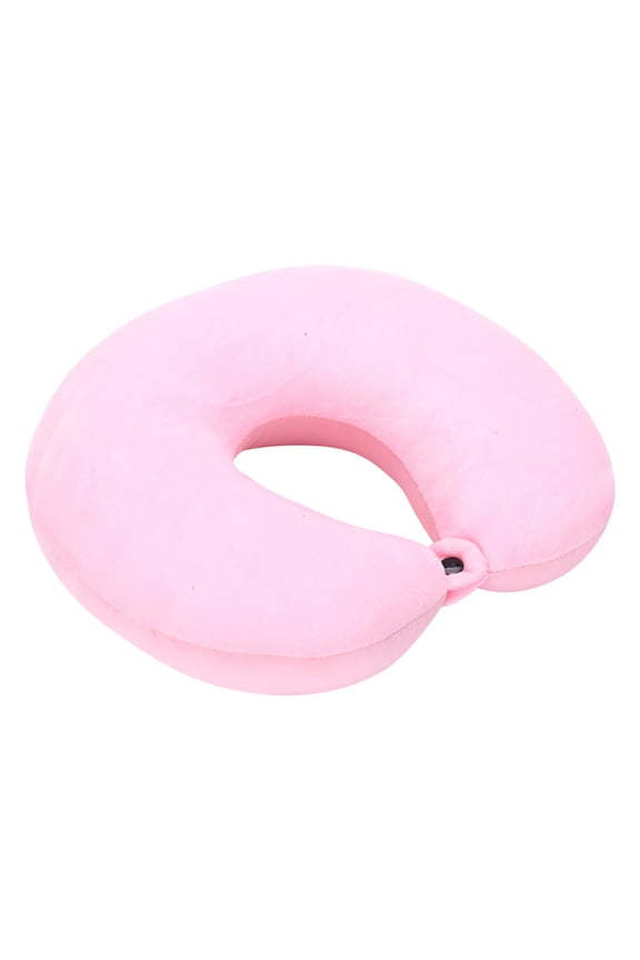 Travel Neck Pillow Memory Foam,Comfortable Airplane Neck Support Pillow,Features a Washable Removable Cover,Suitable for Airplanes,Offices,Home,Camping Travel Pink