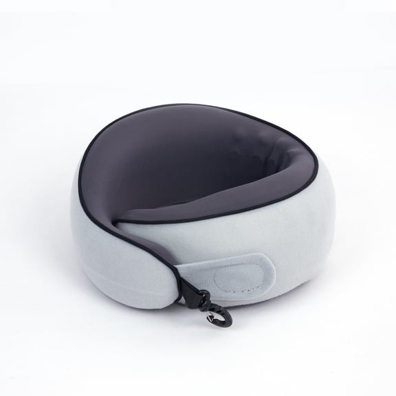 CSSJKYJ Travel Pillows for Airplanes,Pure Memory Foam Neck Pillow for Airplanes, Comfortable Breathable Cover,Support Stowable Pillows Essentials Gray