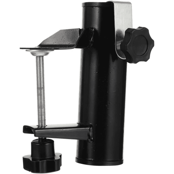 CSSJKYJ Umbrella Clamp Stand Holder Outdoor Heavy Duty Umbrella Mount Clip Duty Parasol Holder Patio Umbrella Clamp,Black