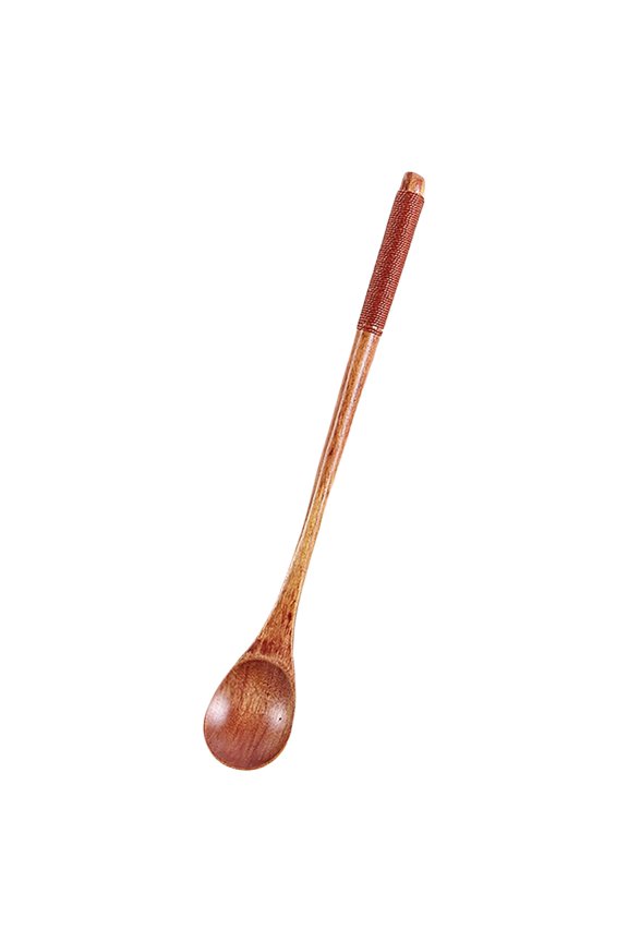 Wooden Long Handle Mixing Spoon,Natural Wood Stirrer for Coffee,Tea and Kitchen Cooking,Kitchen Utensil with Comfort Grip and Hanging Loop,Perfect for Home,Beverage Stirring,Kitchens