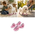 thumbnail image 1 of CSStudio 4Pcs Breathable Mesh Dog Sandals, Adjustable Soft Sole Puppy Shoes, Anti- Paw Protectors for Small Dogs for Hot Pavement Summer Walking, 1 of 6