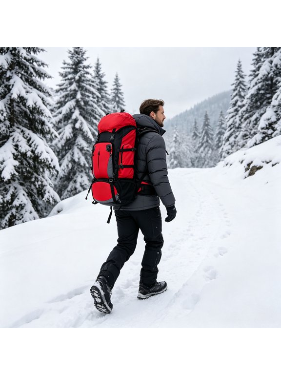 90L Large Capacity Nylon Backpacking Backpack Waterproof Lightweight Outdoor Camping Hiking Travel Backpack Unisex