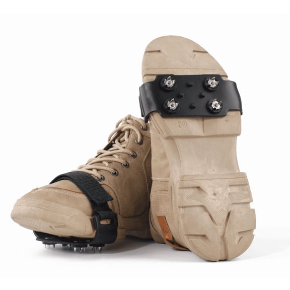 CSStudio Adjustable Ice Cleats Traction Spikes for Shoes, Anti- Snow Ice Grips Crampons Fit US Size 3.5-10.5 for Walking Jogging Hiking Mountaineering Winter Outdoor
