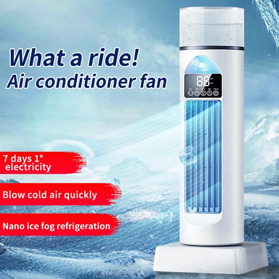 CSStudio Energy Saving Low Power Mini Evaporative Cooling Fan Add Water Ice Fast Cool Humidify Purify Bedroom Portable Tower Fan