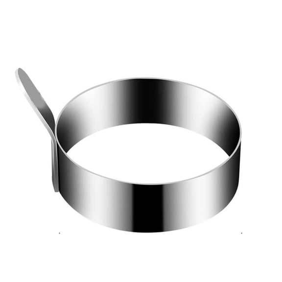 CSStudio Food Grade Stainless Steel Round Egg Ring Mold With Handle Non Stick Fried Egg Shaper For Breakfast Sandwich Burger Induction Gas Cooktop Kitchen Gadget