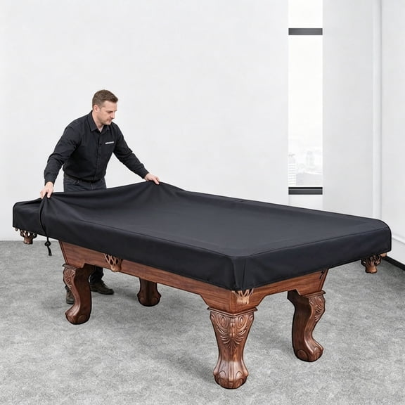 CSStudio Heavy Duty Waterproof Pool Table Cover Wind Sun Dust Resistant Protective Billiard Cover Fits 7/8/9 FT Indoor Outdoor Tables