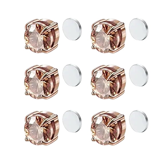 CSStudio Acupressure Stud Earrings 3 Pairs Non Piercing Therapy Ear for Men Women, 0.6/0.8cm Metal Clip On Earrings No Hole Ear Jewelry