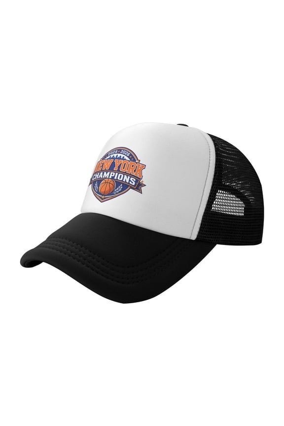 New York Champions Basketball Print Baseball Cap Adjustable Dacron Outdoor Hat For Teens Hiking Running Travel Daily