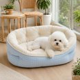 thumbnail image 1 of CSStudio Round Plaid Pet Bed, All Season Soft Cushioned Cat Dog Bed, Anti- Washable Raised Rim Pet Sleeping Nest for Small Medium Cats & Dogs Indoor Use, 1 of 9
