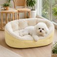 thumbnail image 1 of CSStudio Round Plaid Pet Bed, All Season Soft Cushioned Cat Dog Bed, Anti- Washable Raised Rim Pet Sleeping Nest for Small Medium Cats & Dogs Indoor Use, 1 of 9