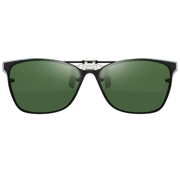 CSStudio Universal Polarized Clip-On Flip-Up Sunglasses, Anti-Glare UV Protection for Myopia Glasses Driving Outdoor Use