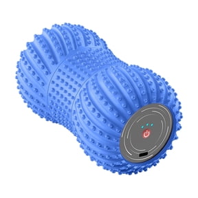CSStudio Vibrating Peanut Massage Roller, 3 Vibration Modes Rechargeable Foam Roller, 3D Acupoint Silicone Massager for Muscle Relief, Yoga, Gym, Back Leg Myofascial Release