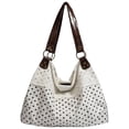 thumbnail image 1 of CSStudio Vintage Floral Lace Patchwork Shoulder Tote Soft Polyester Large Capacity Hobo Bag For Daily Travel Shopping, 1 of 8